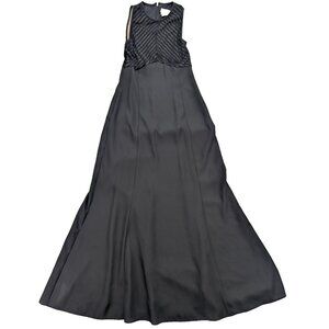 Reggio Vintage 90s Y2K Dress Size 14 Black Maxi Evening Gown Goth Whimsigoth